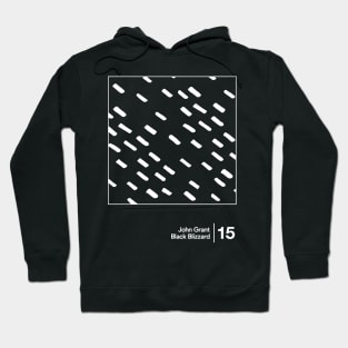 John Grant - Black Blizzard / Minimalist Style Graphic Artwork Design Hoodie